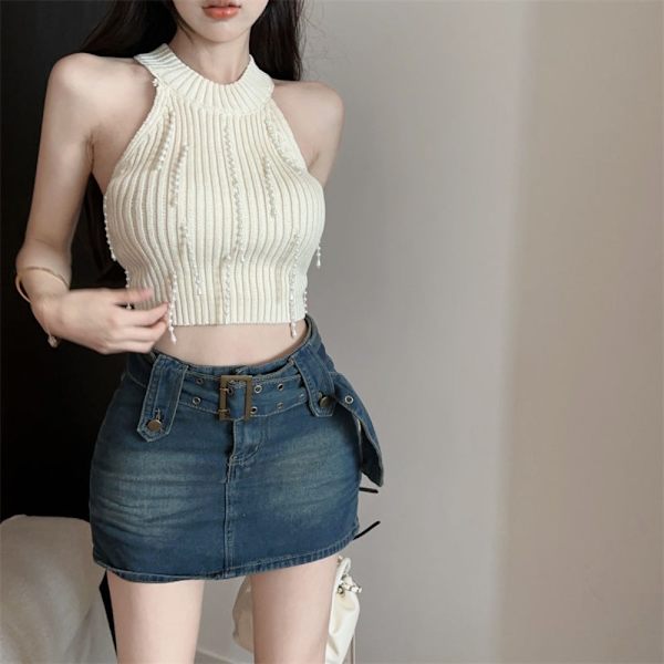 Neulottu Sling Tank Top GRAY Grey