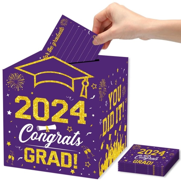 2024 Graduation Season Message Box Layout for dimissionsceremoni purple