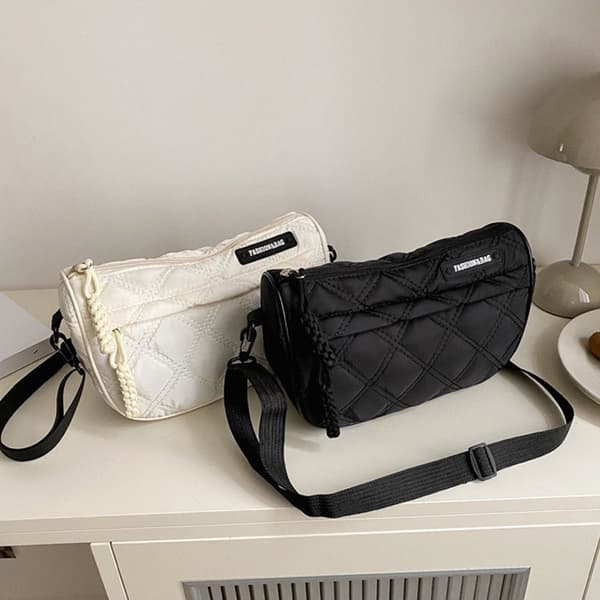 Rutete Skuldervesker Messenger Vesker HVIT white