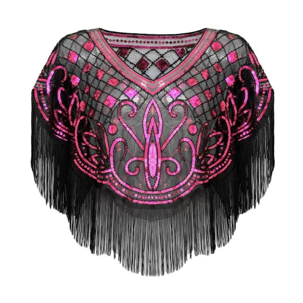 Flapper Sjal Sequin Sjal FÄRG 8 FÄRG 8 Color 8