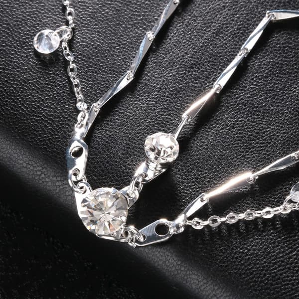 Kristallhuvudkedja Eleganta Håraccessoarer SILVER silver