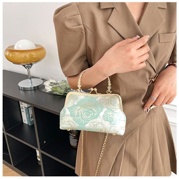 Bankettväska Qipao-väska LJUSGRÖN Light Green