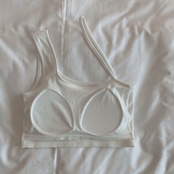 Dame Crop Top Ærmeløs Camis WHITE white