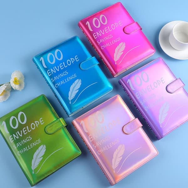 100 päivän säästöhaaste Säästöhaastekansio VIHREÄ Green