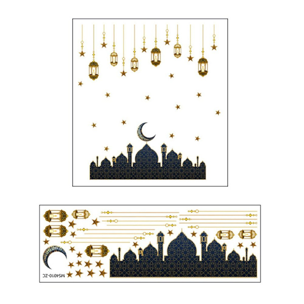 Eid Mubarak Vægstickers Ramadan Dekoration