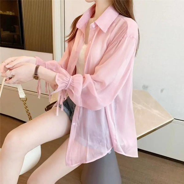 Damebluse Chiffonbluse HVID M White M