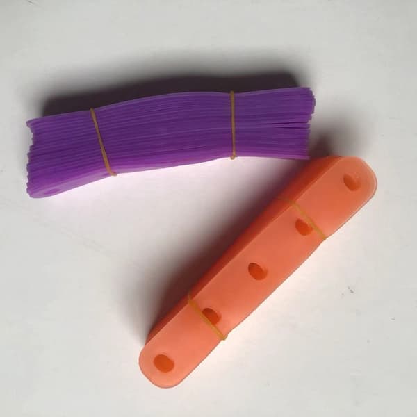 20 st Hårrullar Lockband Permanent Gummiband ORANGE Orange