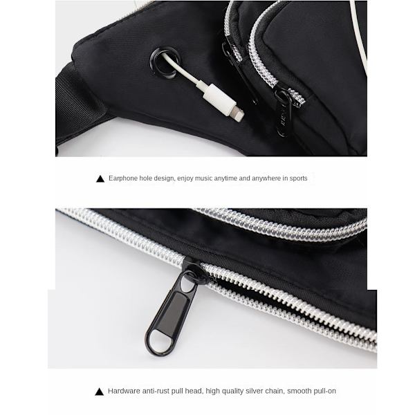 Herr Midjeväska Chest Pack MÖRKGRÅ Dark Grey