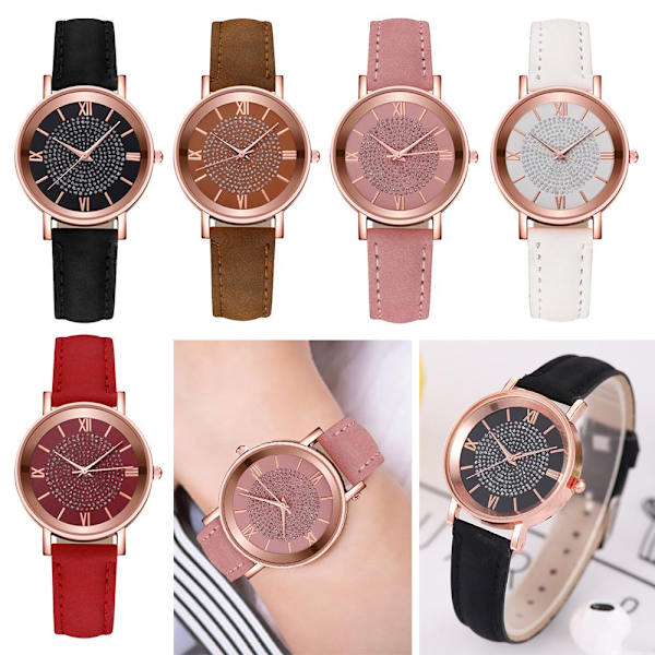 Dameklokke Quartz Armbåndsur BRUN Brown