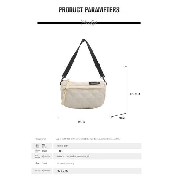 Skulderveske Messenger Bag HVIT White