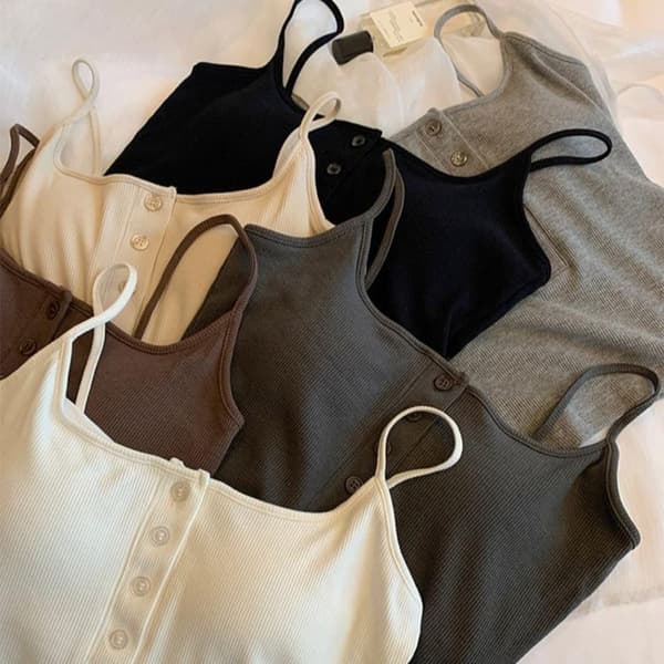 Camisole Dame Topp KHAKI Khaki