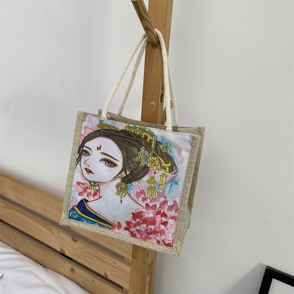 Flax Tote Bag Wrinkle Handbag 3 3 3