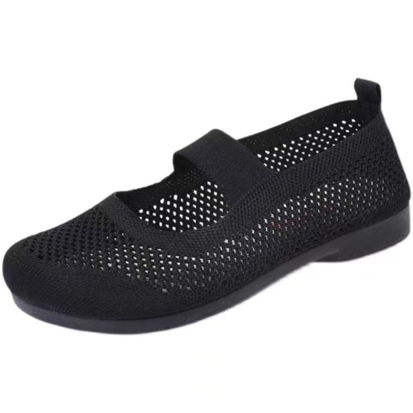 Kvinder Flats Sko Square Toe Single Sko SORT 37 black 37