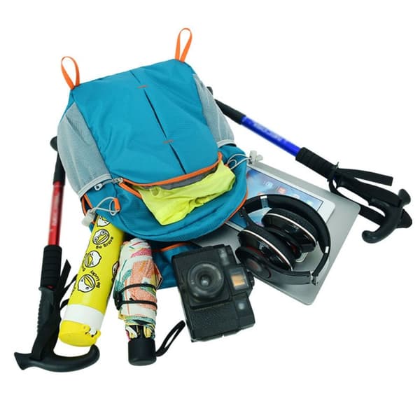 Vikbar Ryggsäck Duffelväska ROSARÖD rose red