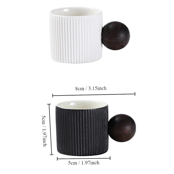 2 kpl espressokuppeja minikuppeja teekuppeja Black&White 2Pcs-2Pcs