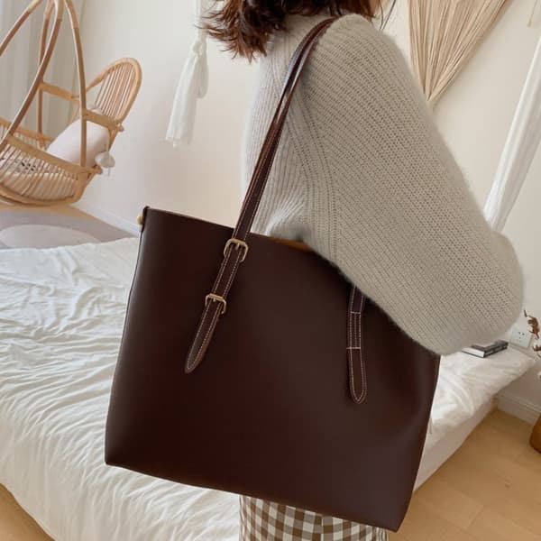 Handlenett Skulderveske MØRKEBRUN dark brown