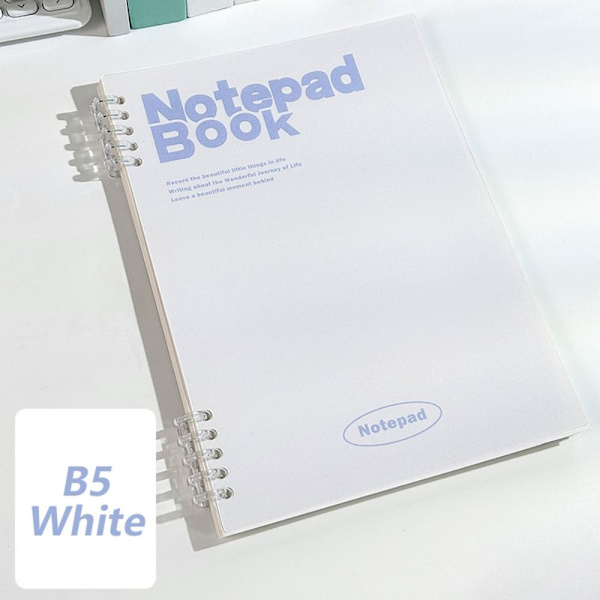 Ringbind Notesbog Løsbladsnotesbog HVID B5 White B5