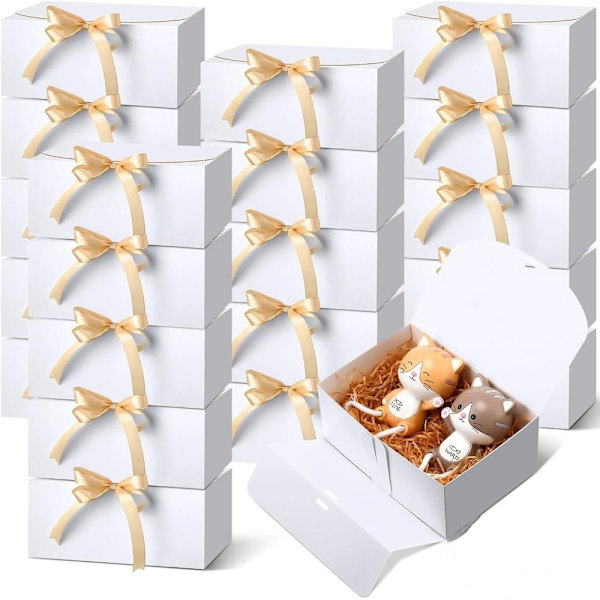 10 stk Ramadan Gaveæsker Sløjfe Fest Gaveæske SORT 20CM*20CM*8CM black 20cm*20cm*8cm