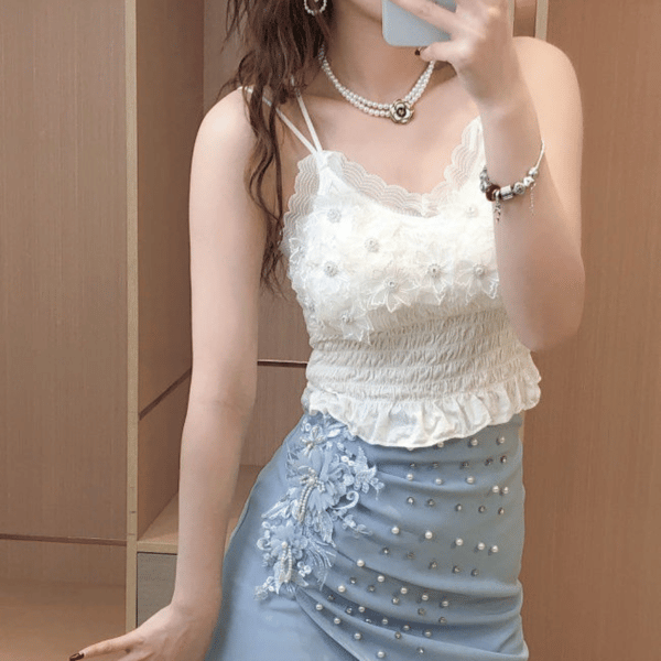Dame Camisole Kort Vest SORT Black