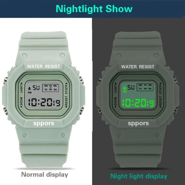 Silikone Jelly Watches Sports Electronic Watch RØD red