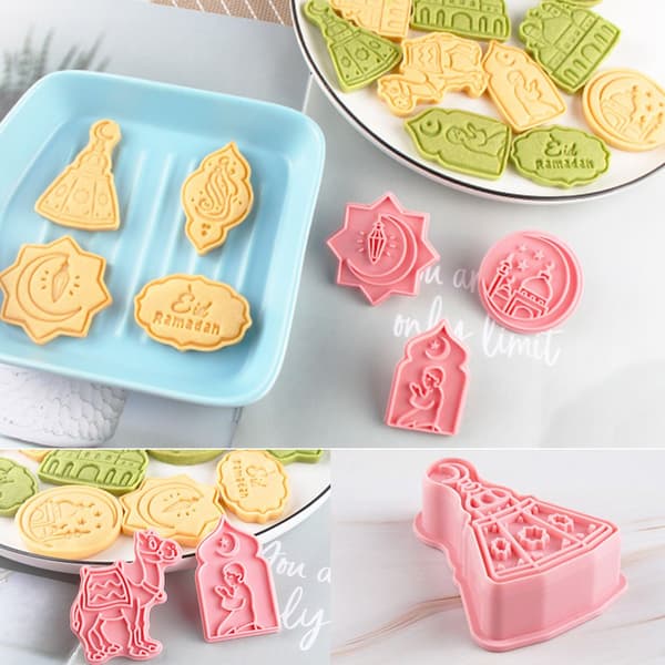 8 stk/sett Eid Mubarak Kakeformer for Baking