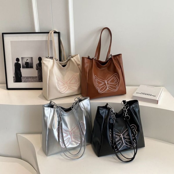 Axelväska för kvinnor Tygväskor BEIGE beige