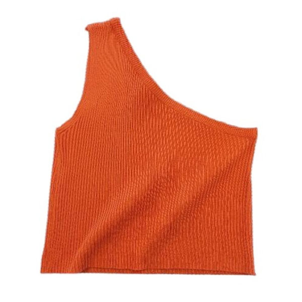 Oregelbunden sluttande axelväst ORANGE Orange