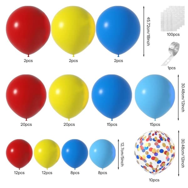 Farverig Karnevalsballonbue