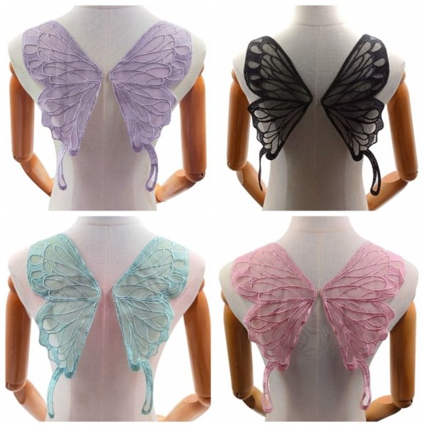 Organza Butterfly Wings Patch 3D Wings Patch BEIGE Beige