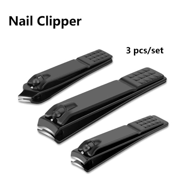 3ST Nagelklippare Manikyr Nagelklippare SILVERIG Silvery
