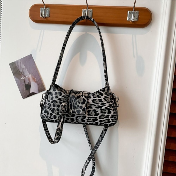 Leopard Handväska Läder Clutch Väska KHAKI khaki