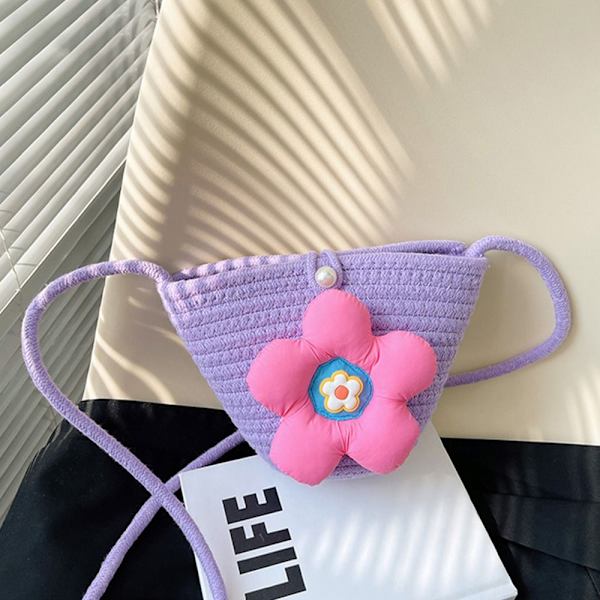 Børne Crossbody taske Bomuldsvævet taske HVID white