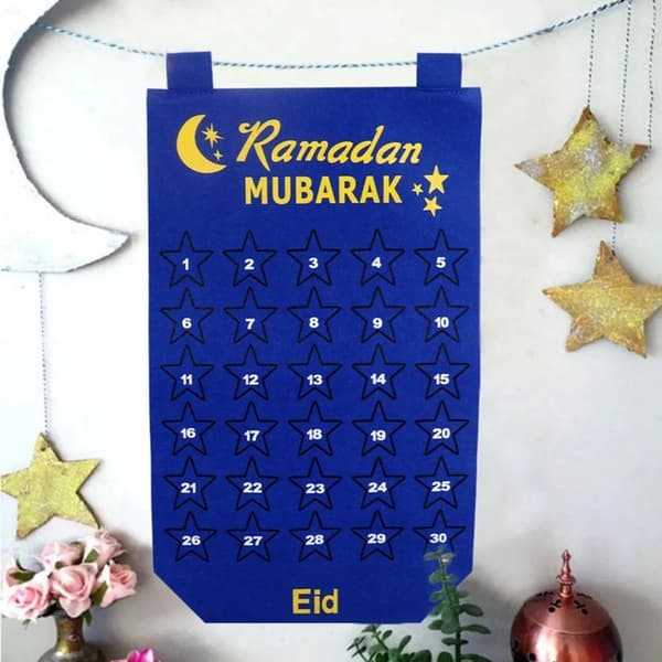 Nedtellingskalendere Nedtelling til Eid Skilt Eid Mubarak LILLA 2 purple 2