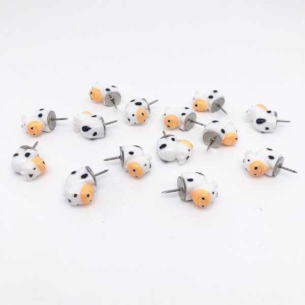 20 stk 3D Cow Pushpins Resin Nails Dekorative Thumbnails