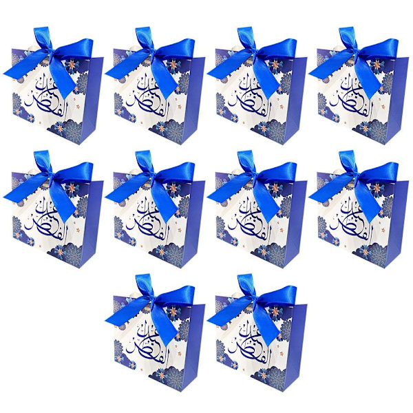 10 stk Eid Mubarak slikæske Blue