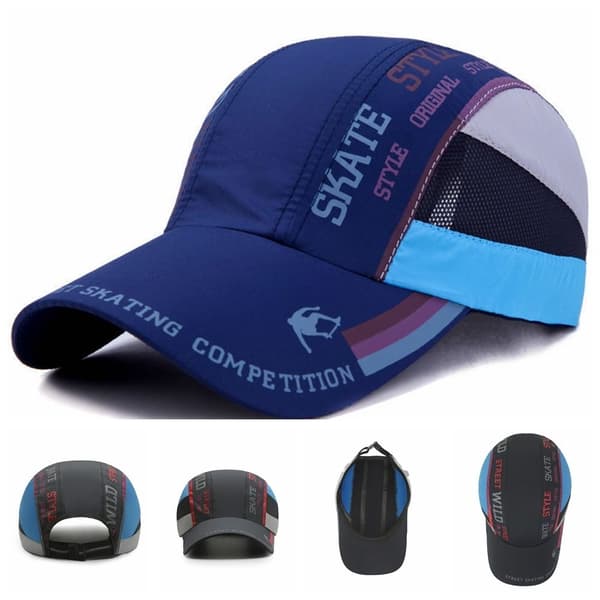 Panelbaseballkeps Snabbtorkande Solhattar BLÅ Blue