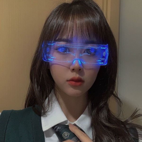 Glödande LED-glasögon Vattentäta glasögon Klara glasögon
