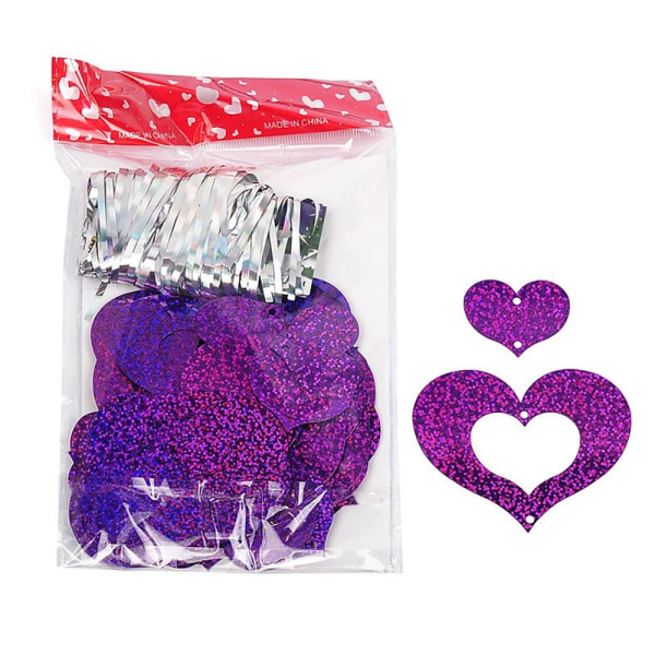 100 Stk/Pakke Ballong Paljettanheng Ballongtilbehør LILLA purple