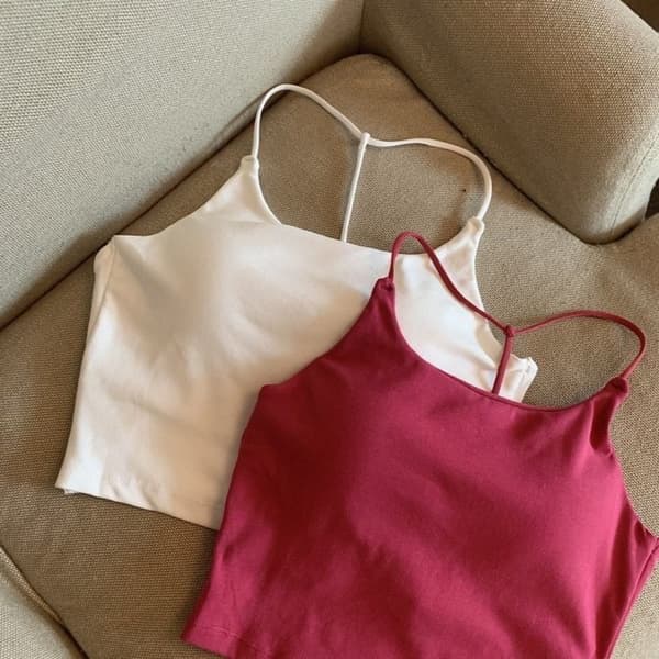 Dame Camisole Kort Vest SORT Black