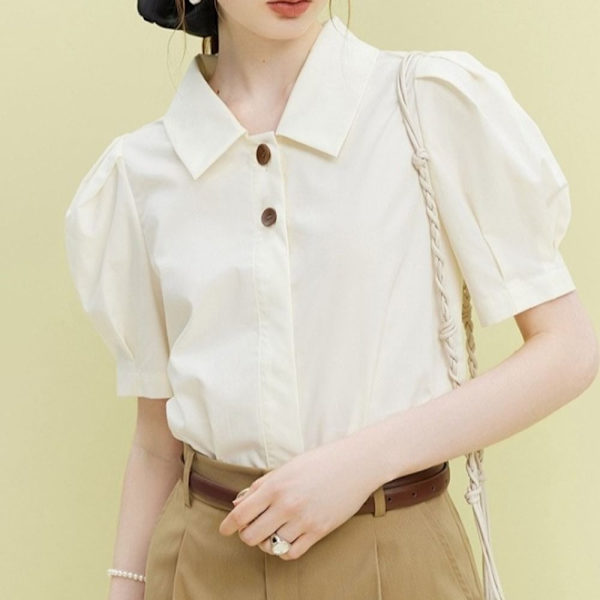 Bubble Sleeves Bluse Dameskjorter M M