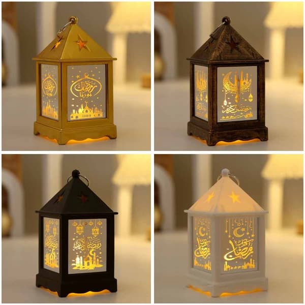 Eid Mubarak -lamppu Ramadan LED-valot 4 4 4