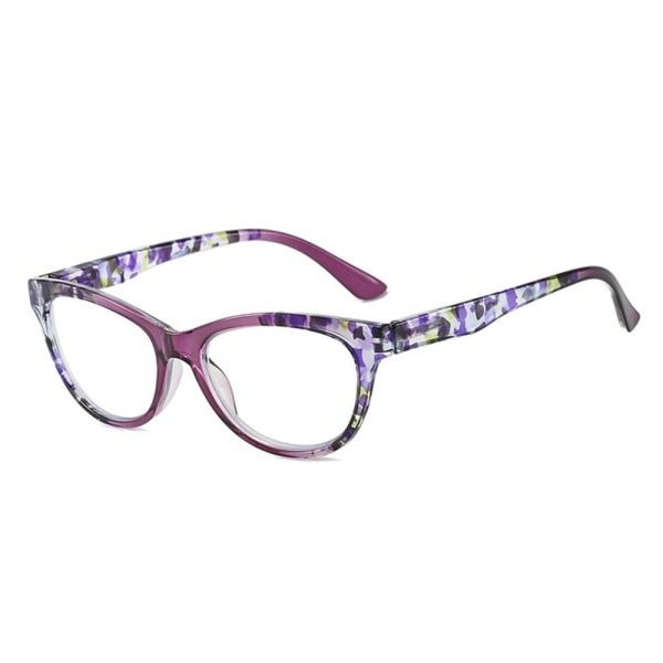 Anti-blått ljus Läsglasögon Fyrkantiga glasögon LILA Purple Strength 150
