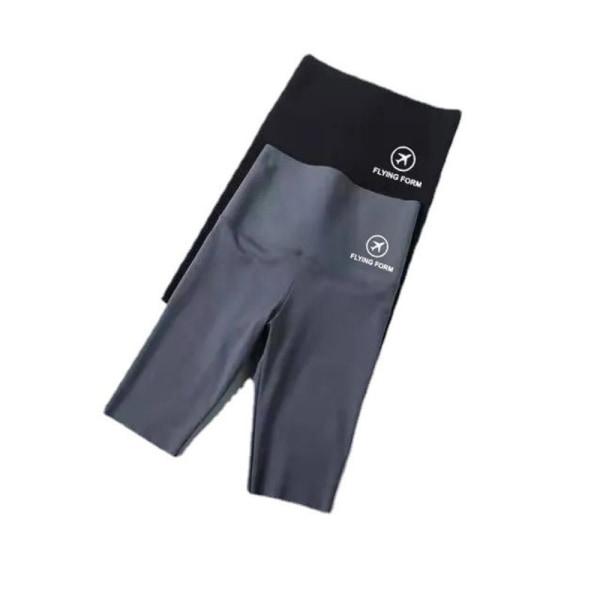 Tynne fem-cent yogabukser push up shorts SVART XL black XL