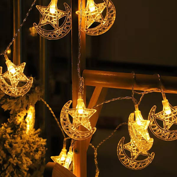 Eid Mubarak LED-ljusslingor Ramadan Kareem Fejäljus 3M