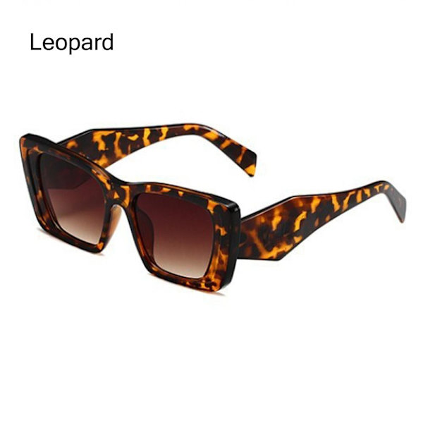 Rektangulära solglasögon Y2K Solglasögon LEOPARD LEOPARD Leopard