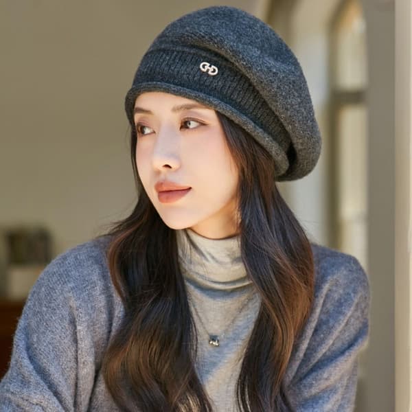 Baret Hue Dame Beanie MØRK GRÅ dark grey