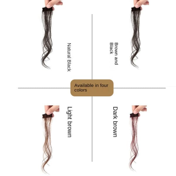 2 stk. Pandehår Clips 25CMLYSBRUN LYS 25cmLight brown