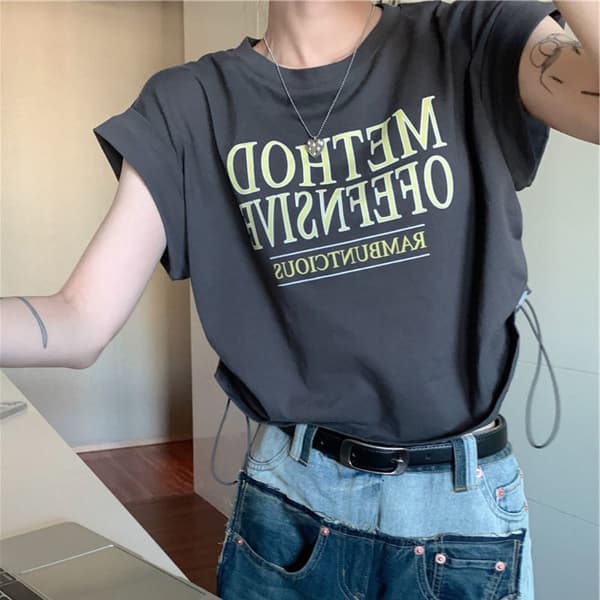 Dame Basis T-shirt GRÅ L Grey L