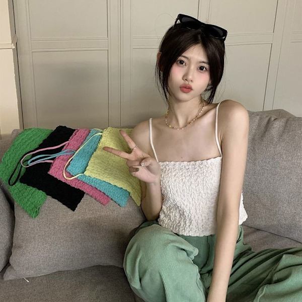 Camisole Ermeløs vest HVIT white