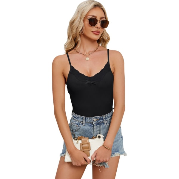 Naisten liivi Camisole MUSTA XL Black XL